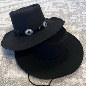 J Hat Bee Hats USA Women’s  Wide Brimmed Western Black 100% Wool Cowgirl Cowboy.